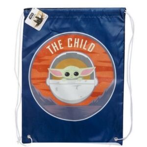 Star Wars The Child Blue Drawstring Bag Casual Everyday Utility Unisex Work Gym